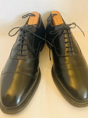 Johnston & Murphy Black Cap-Toe Oxford Dress Shoes Size 6.5D